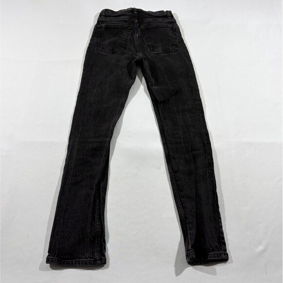 REFORMATION Liza Ultra High Rise Jeans Womens Black Straight Leg Stretch Sz 25 - Picture 10 of 11